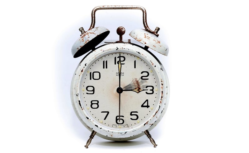 Clock showing the concept of time